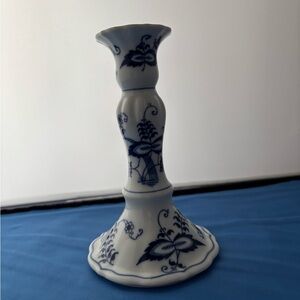 Vintage Blue Danube Japan Candlestick.